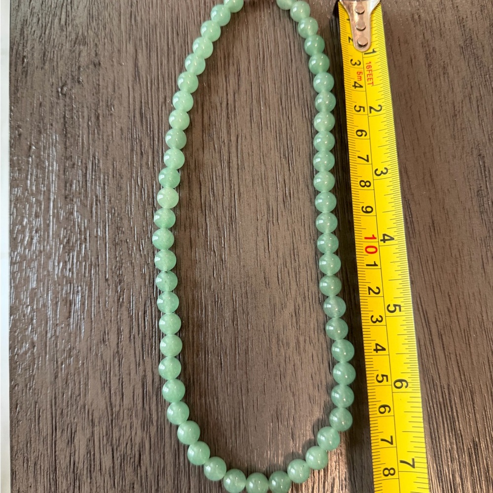 💚 Vintage Genuine Jade Bead Necklace 1950’s-1970’s 🍃 - Picture 4 of 6